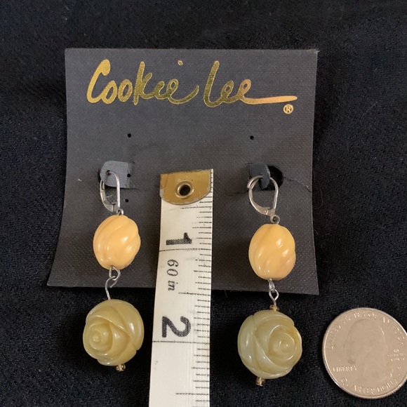 Cookie Lee Faux Jade Earrings - Picture 2 of 2